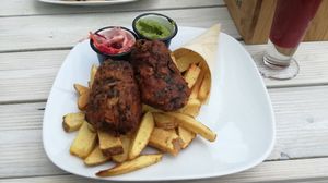 Indian "fish" and chips at The Fish & The Chip in Leicester