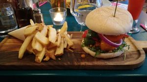 Ultimate burger at The Fish & The Chip in Leicester