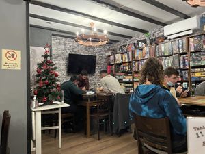 interior, with a multitude of gaming options #Veganuary at d20 Board Game Cafe - Watford in Watford