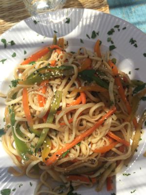 Pasta with veggies ❤️ at Grow Café in Tarifa