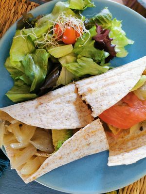 Seitan burrito at Grow Café in Tarifa