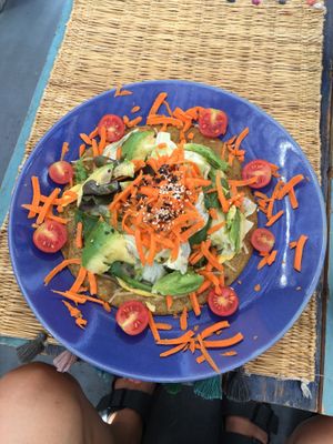 The rice and lentil Crêpe  at Grow Café in Tarifa