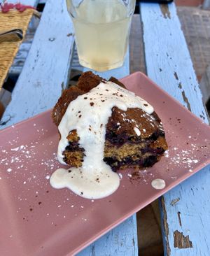 Blueberry Cake 🍰  at Grow Café in Tarifa