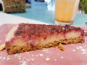 Cheesecake at Grow Café in Tarifa