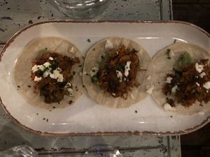Jackfruit tacos  at Ojo Rojo in Bournemouth