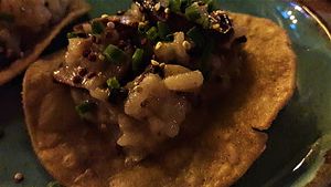 Mushroom tostadas at Ojo Rojo in Bournemouth