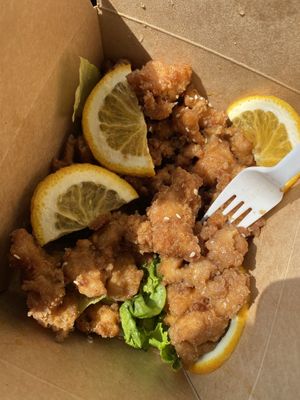 Orange chicken at Thai Vegan in Beverly Hills