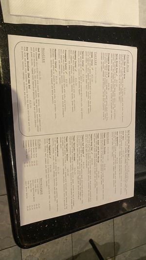Menu as of February 2023, side 2  at Thai Vegan in Beverly Hills