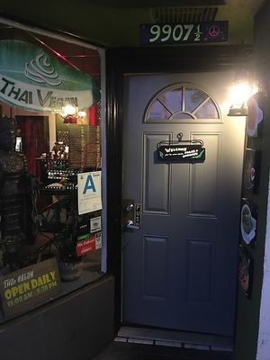 outside at Thai Vegan in Beverly Hills