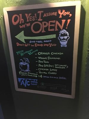 outside at Thai Vegan in Beverly Hills