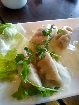 steamed dumplings at Thai Vegan in Beverly Hills