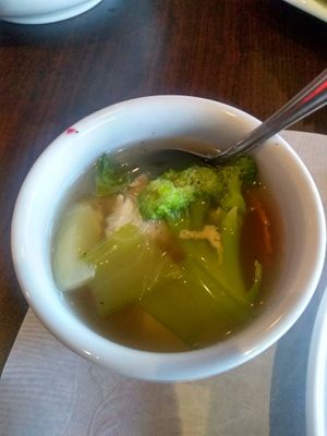 soup at Thai Vegan in Beverly Hills