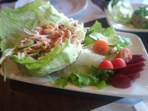 lettuce wraps at Thai Vegan in Beverly Hills