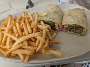 Vegan power falafel wrap at Cafe Club in Hollywood