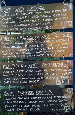 Harissa’s savoury menu at Street Eat Franko (Jan 2023)    at Harissa in Hobart