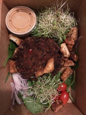 I honesty don’t remember what is was called, but I believe it was Southwest- or Spicy- something 😊 at Veggie Go-Go in Wappingers Falls