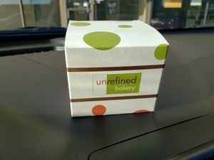 Cupcake in a box at Unrefined Bakery - Preston Center in Dallas