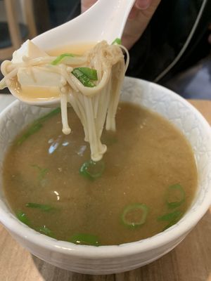 Miso soup  at Vegera in Moonah
