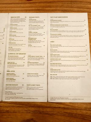 Menu at Dharma Coffee & Juice in Ubud