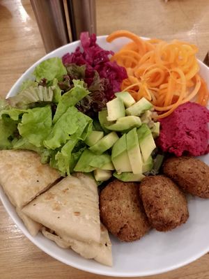 Falafel bowl at Dharma Coffee & Juice in Ubud
