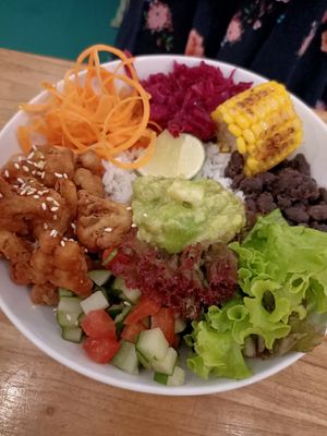 Burrito bowl at Dharma Coffee & Juice in Ubud