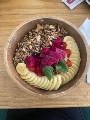 Chai smoothie bowl, so good!  at Dharma Coffee & Juice in Ubud