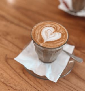 Soya Flat White  at Dharma Coffee & Juice in Ubud