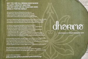 New menu cover  at Dharma Coffee & Juice in Ubud