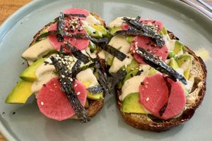 Avocado wasabi toastt  at Dharma Coffee & Juice in Ubud