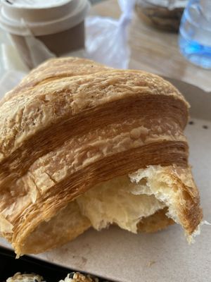 Vegan croissant (super flakey and delicious )  at Dharma Coffee & Juice in Ubud