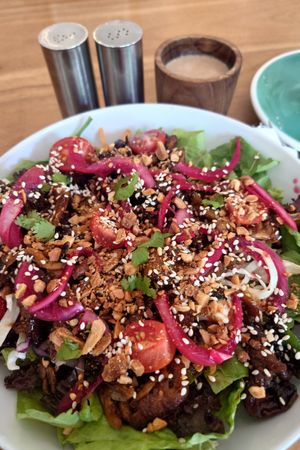 Awesome salad at Dharma Coffee & Juice in Ubud