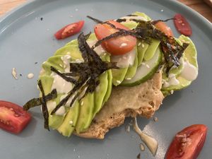 Avocado toast at Dharma Coffee & Juice in Ubud