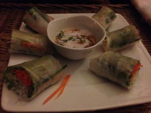 fresh spring rolls at The Terrace on 95 - K'NYAY in Phnom Penh