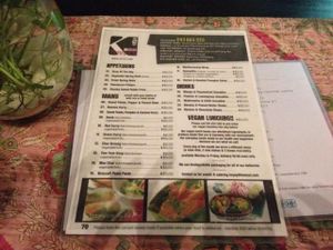 menu at The Terrace on 95 - K'NYAY in Phnom Penh