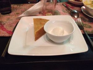 ginger coconut ice cream and carrot cake at The Terrace on 95 - K'NYAY in Phnom Penh