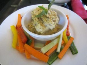 From March '13 when it was in it's original location. Hummus & vegetable crudites, $3. at The Terrace on 95 - K'NYAY in Phnom Penh