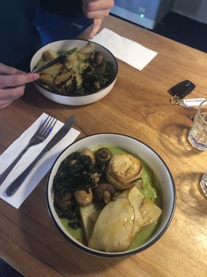 Potato and Artichoke oven bake - vegan!! Insanely good  at Fern Tree Tavern in Fern Tree