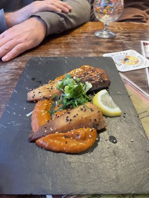 Fake fish (parsnip)  at Skek in Amsterdam