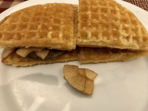 Vegan delight at Smaaken Waffle Sandwiches - Food Truck in Beaverton