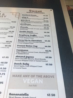 Dessert options  at Smaaken Waffle Sandwiches - Food Truck in Beaverton