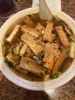 Sha Cha Tofu Rice Noodle Soupp  at Hop Tung in Mc Allen