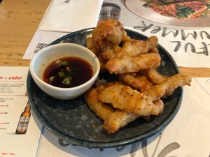 119. vegan chilli 'squid' at LHR - Wagamama - T5 in West London