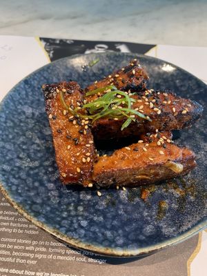 Vegan ribs   at LHR - Wagamama - T5 in West London