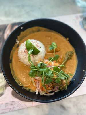 Butternut squash curry  at LHR - Wagamama - T5 in West London