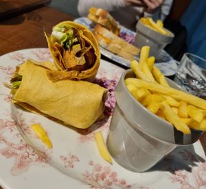 Seitan Caesar Wrap at Hillhead Bookclub in Glasgow