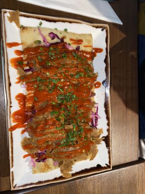 Seitan kebab   at Hillhead Bookclub in Glasgow