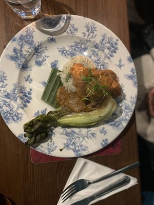 Vegan katsu curry  at Hillhead Bookclub in Glasgow