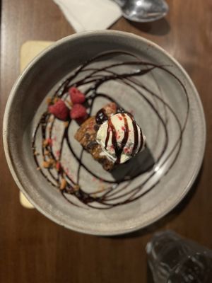 Biscoff brownie  at Hillhead Bookclub in Glasgow