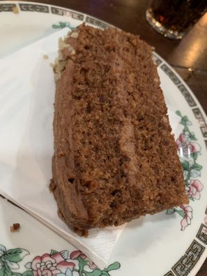 Vegan chocolate cake  at Hillhead Bookclub in Glasgow