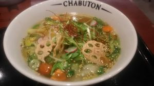 Vegitable noodle at Chabuton in Yokohama